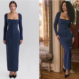 House of CB Corinthia midnight bodycon maxi dress NWOT